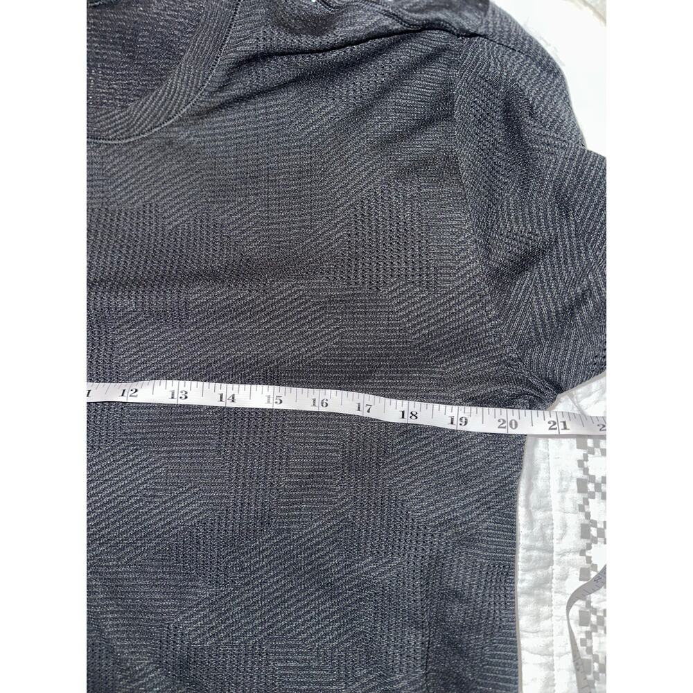 Lululemon Metal Vent Tech Long Sleeve Shirt Mens Large Black Geometric Seamless - Picture 3 of 7